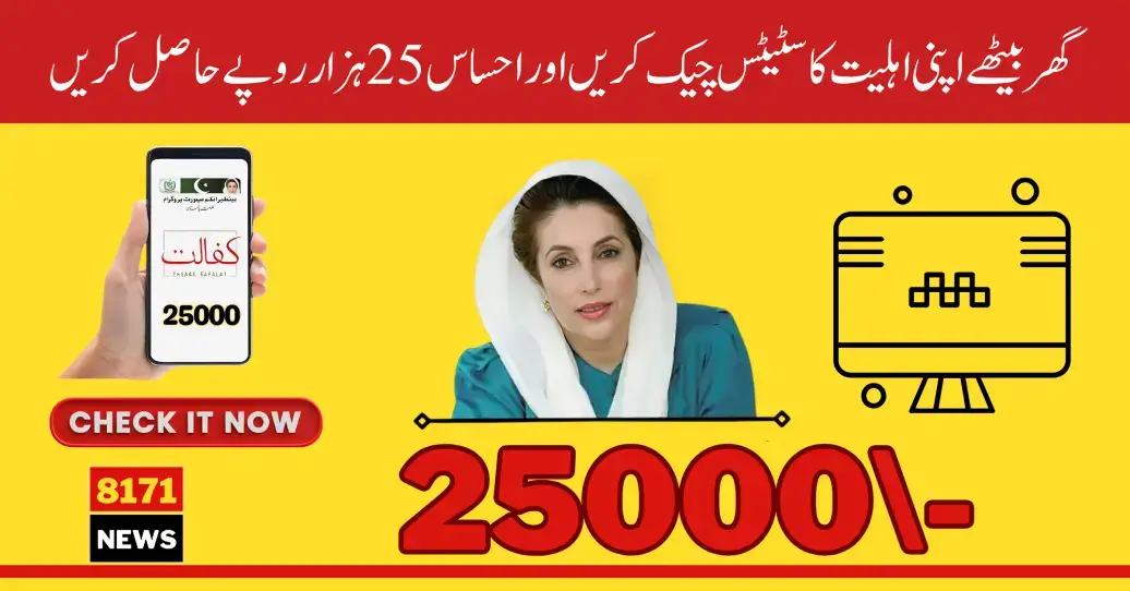 Ehsaas 25000 New Payment Check by SMS Through ID Card